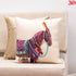 Beige Horse Embroidery Cushion