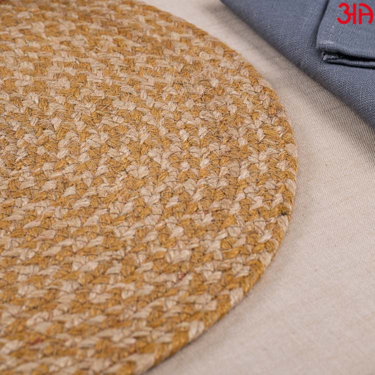 Jute Cotton Mix Round Table Mat