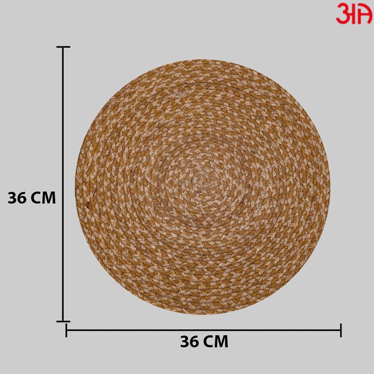 Jute Cotton Mix Round Table Mat