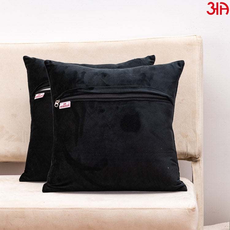 black colorful cube floral cushion4