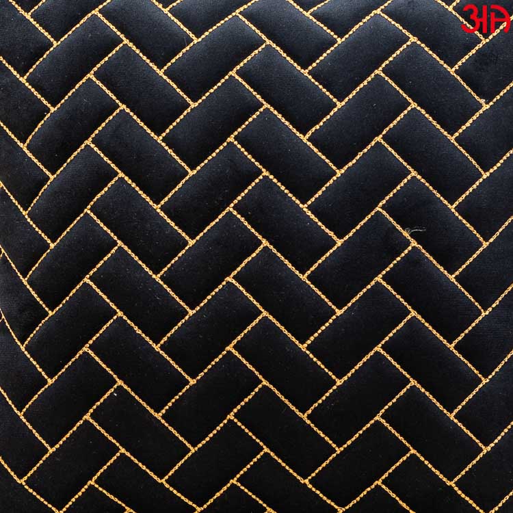 black zig zag quilted zari cushion covers3