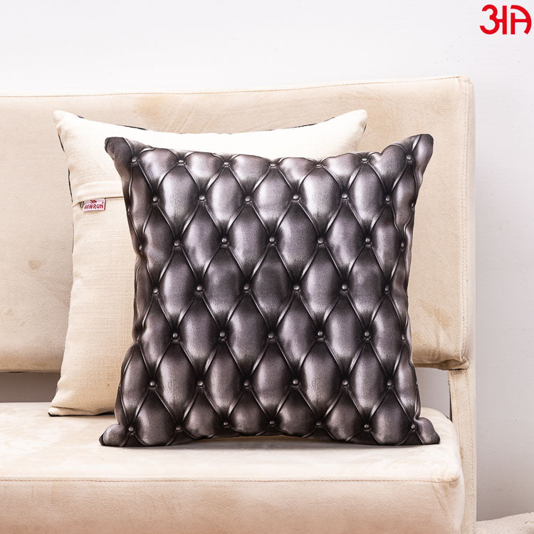 digital printed velvet cushion black