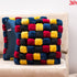 soft bubble cushion cover black red