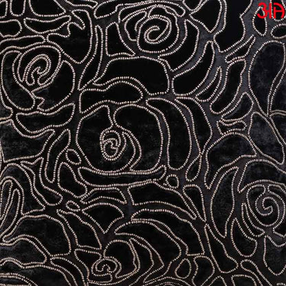 burnout velvet rose embellished cushion cover black3