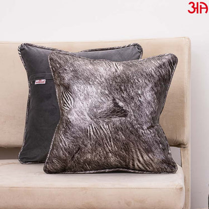 black suede textured cushion covers