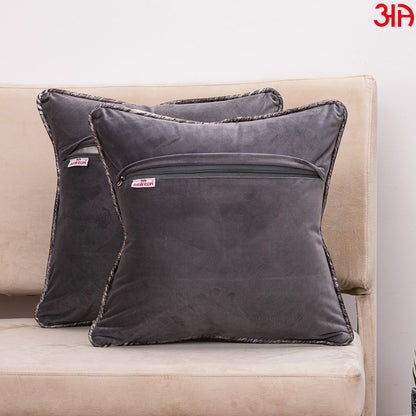 black suede textured cushion covers4