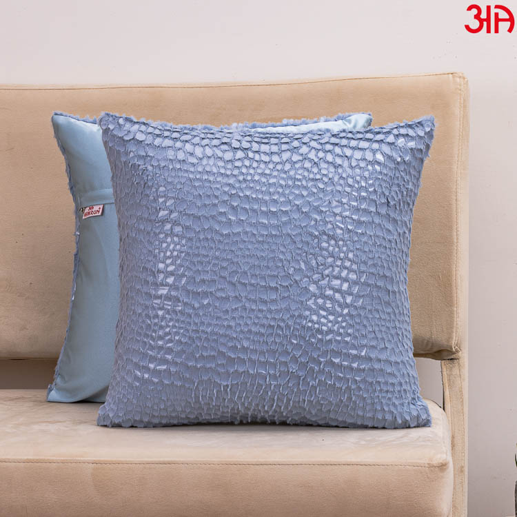 blue fish scale cushion cover