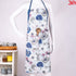 floral blue printed apron