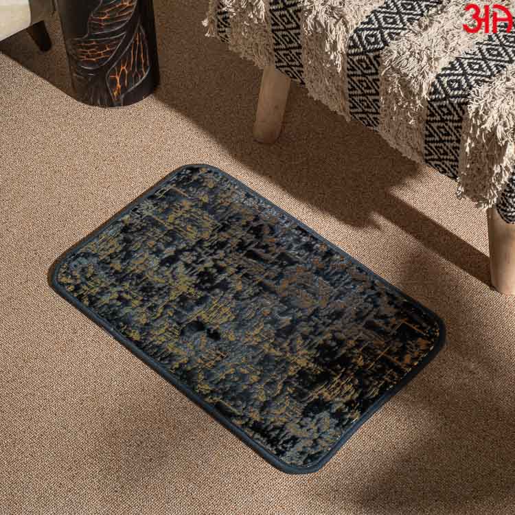 blue gold doormat for home