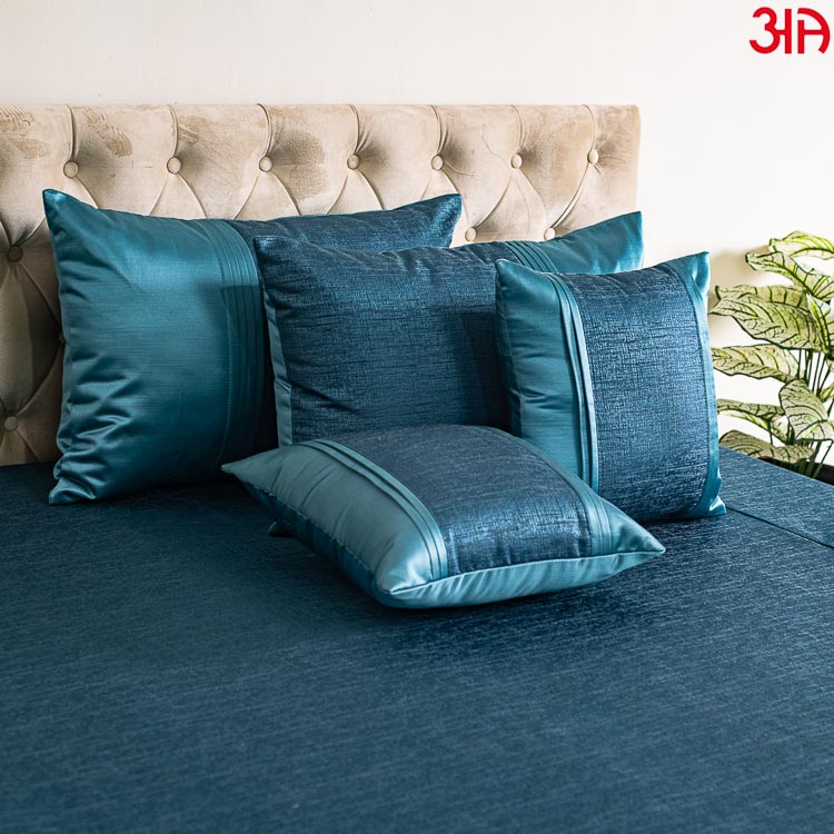 jacquard mix blue color bed cover 2