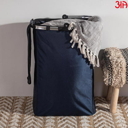 blue laundry bag with handles