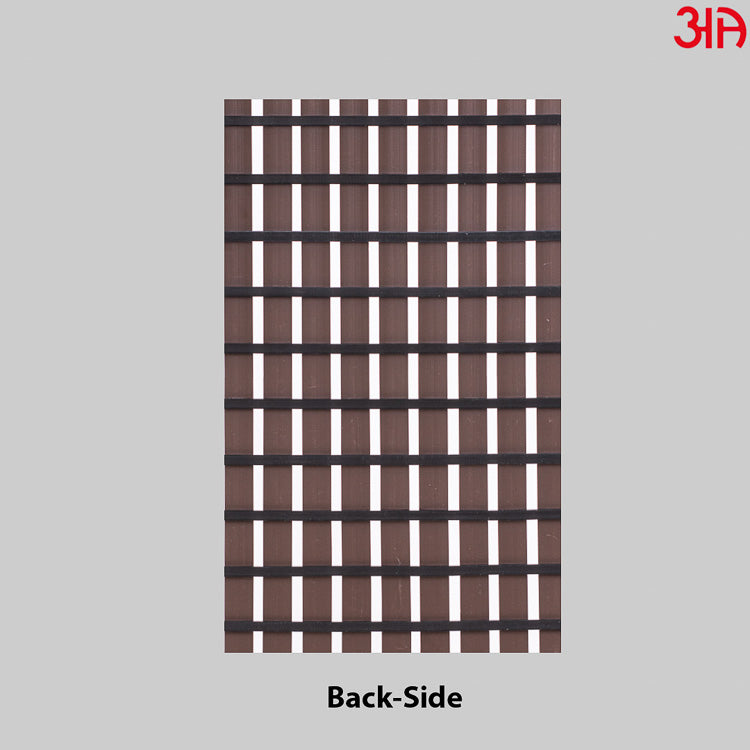 brown stripe showermat with drain hole 3