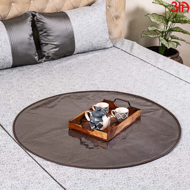 round brown bed mat for home