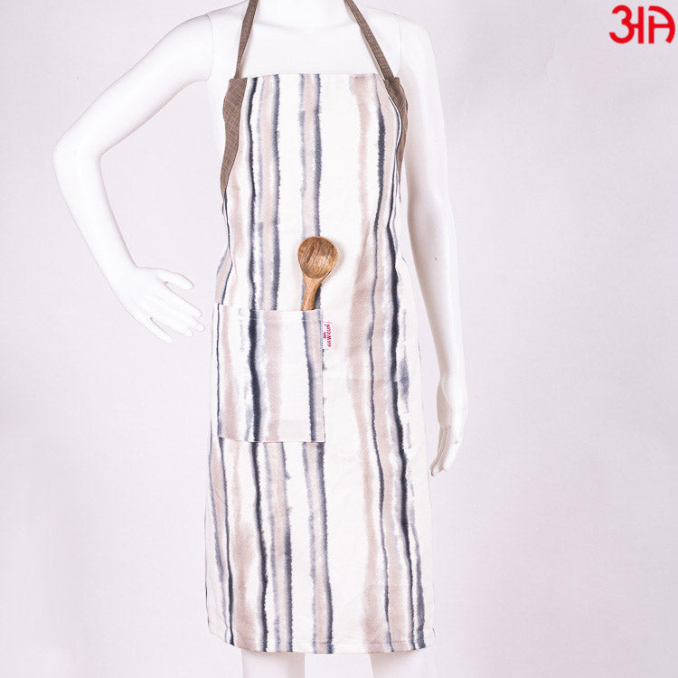 brown black stripe apron3