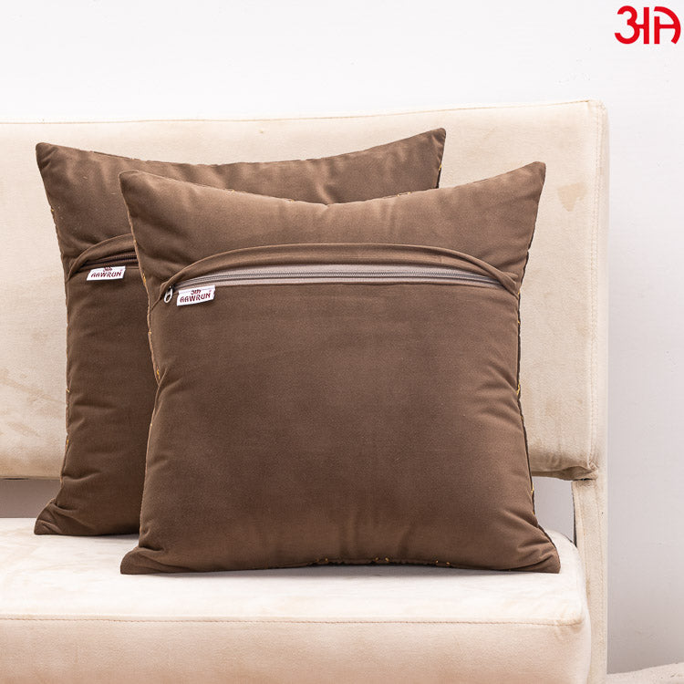 brown diamond design cushions4