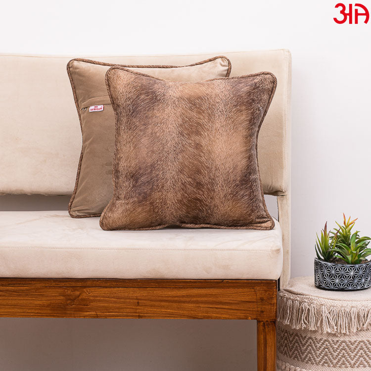 brown suede textured cushion covers2