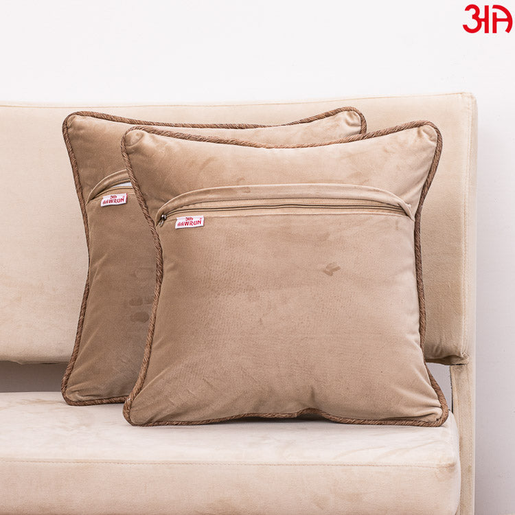 brown suede textured cushion covers4