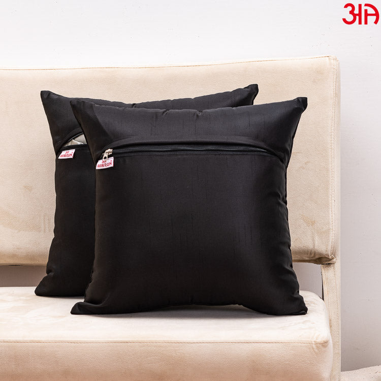 metallic buddha cushion black4