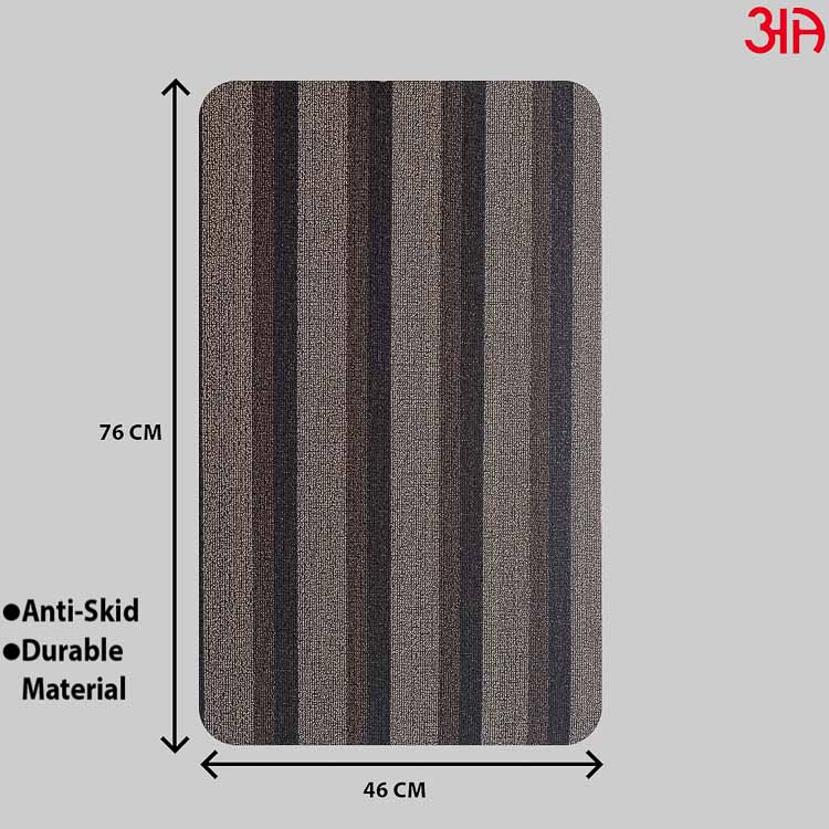 chocolate stripe anti skid doormat2