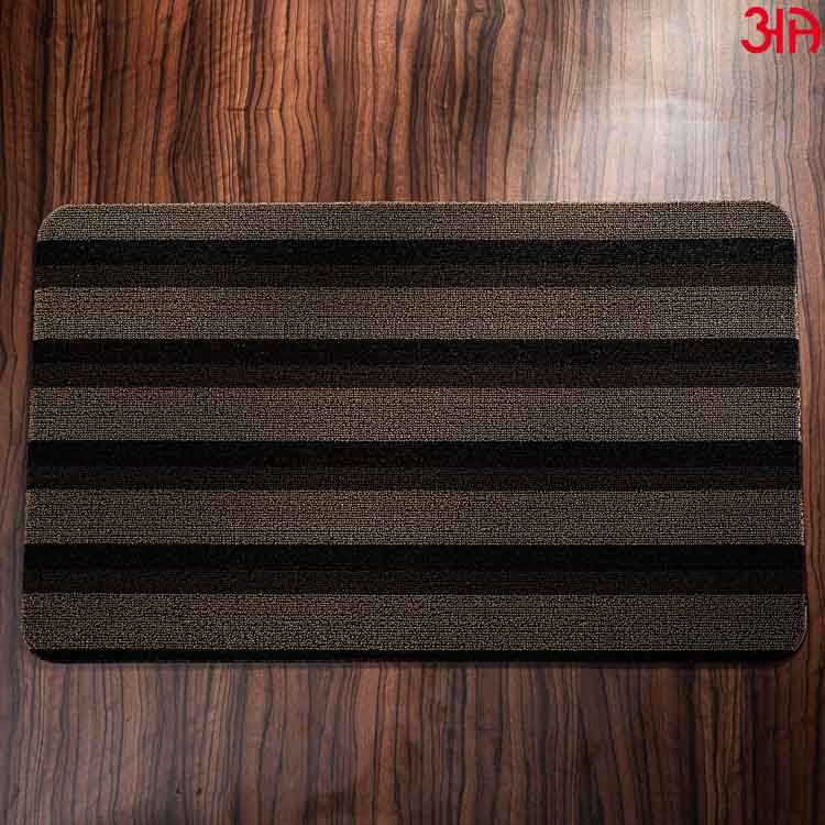 chocolate stripe anti skid doormat3