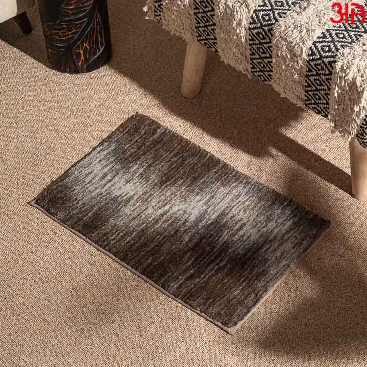 micro printed brown silver doormat