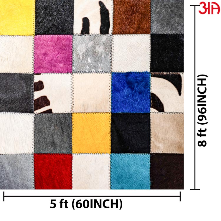 small square colorful leather carpet12