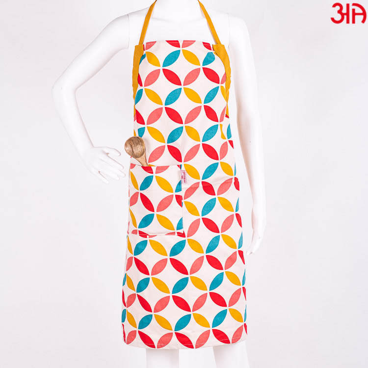 geometric pattern printed apron3