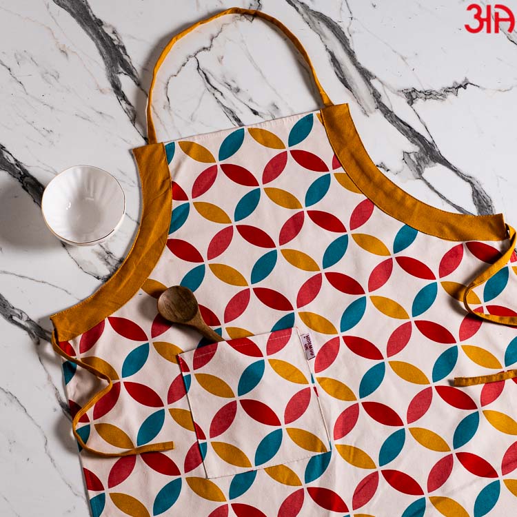 geometric pattern printed apron6