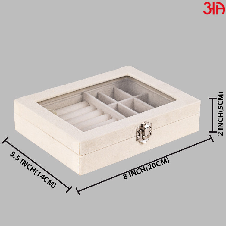 cream jewellery box large