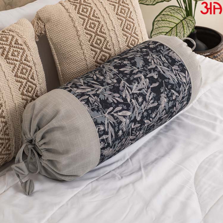 leaf design cotton bolster