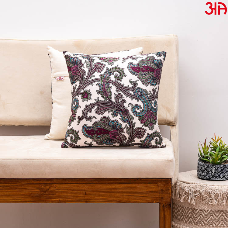 digital printed velvet cushion grey 2