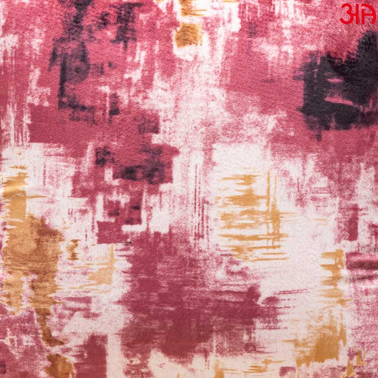 digital printed velvet cushion pink3