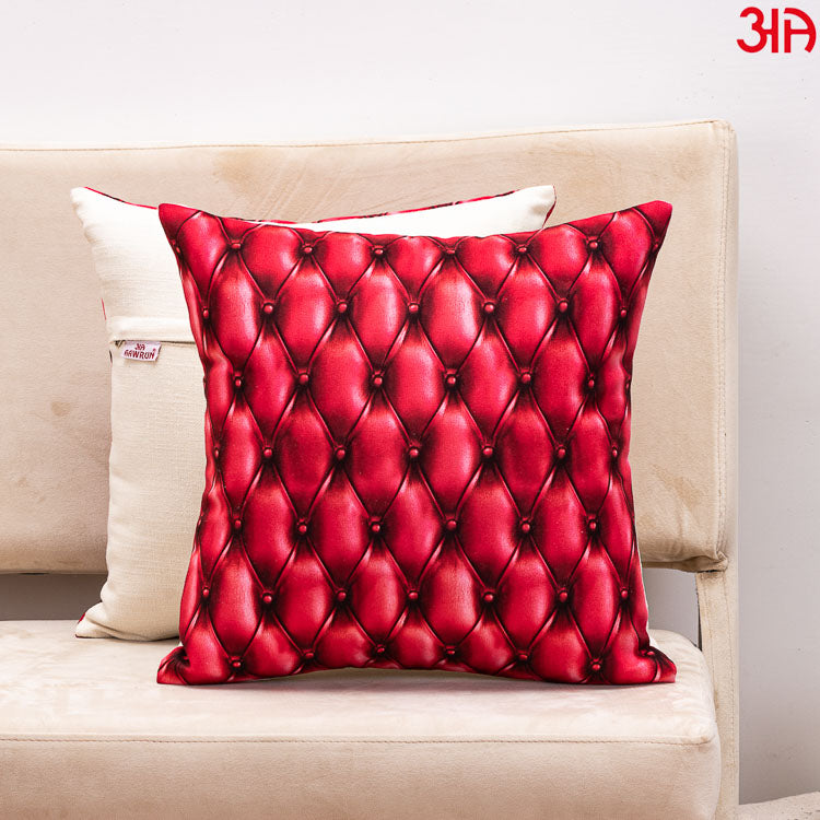 digital printed velvet cushion red