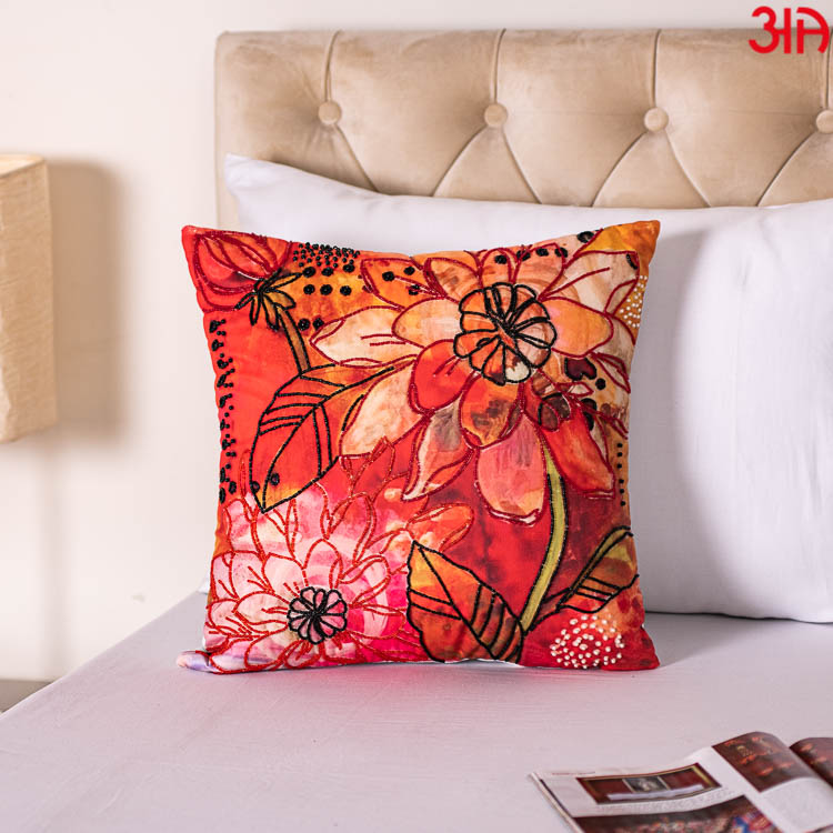 Flower Collage Design Cushion Cover