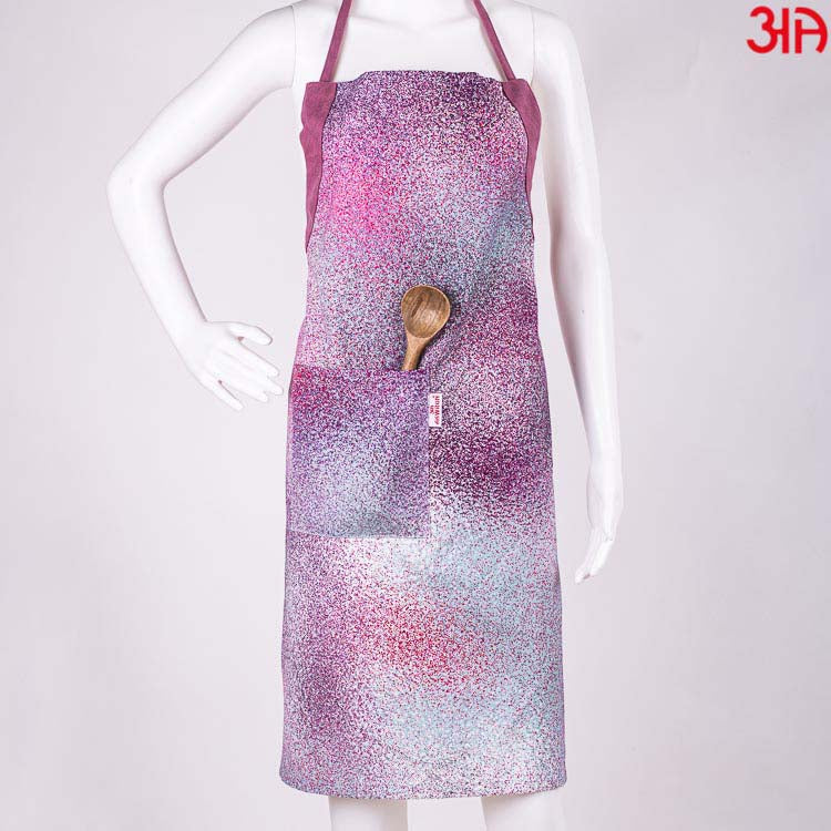 galaxy printed purple apron