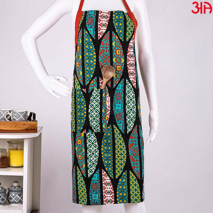 green abstract design apron