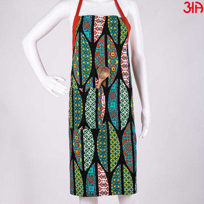 green abstract design apron3