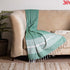 green cotton throw for sofa