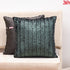 green metallic fur cushion cover