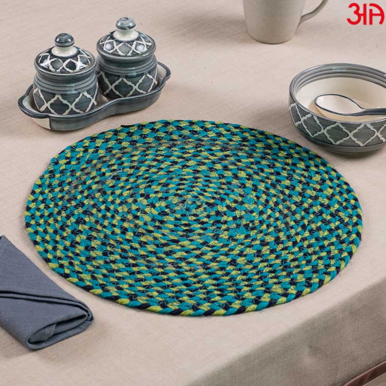 Jute Cotton Mix Round Table Mat