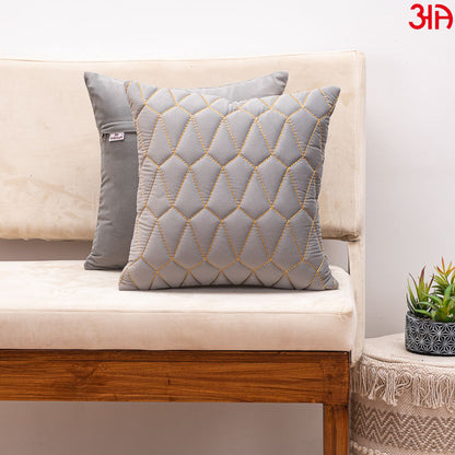 grey diamond design cushions2