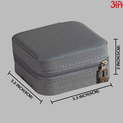 grey color portable jewellery box