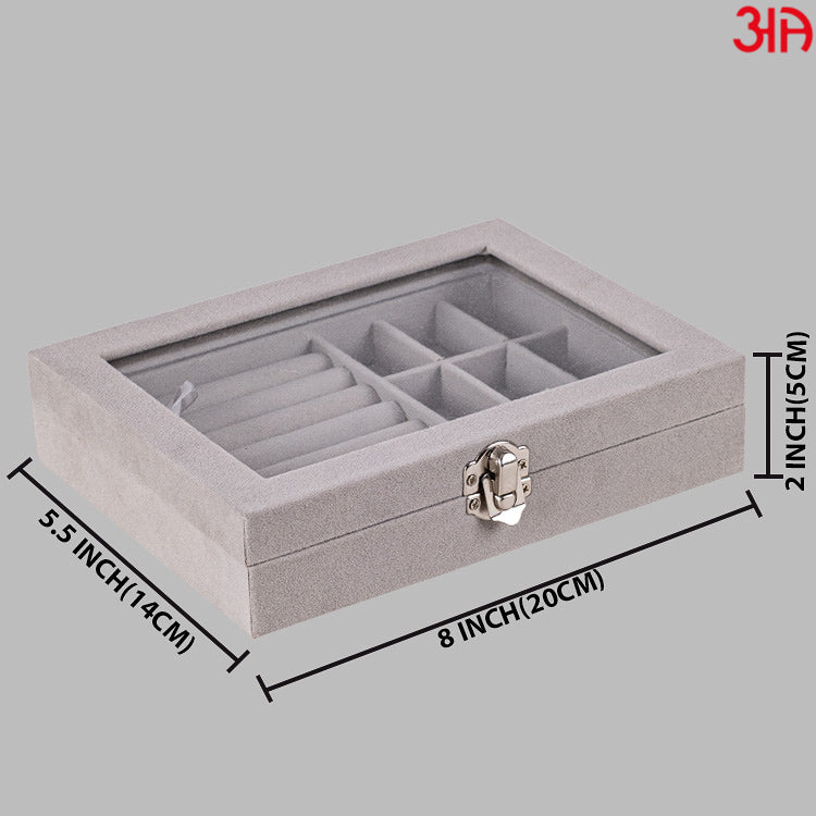 grey jewellery box large