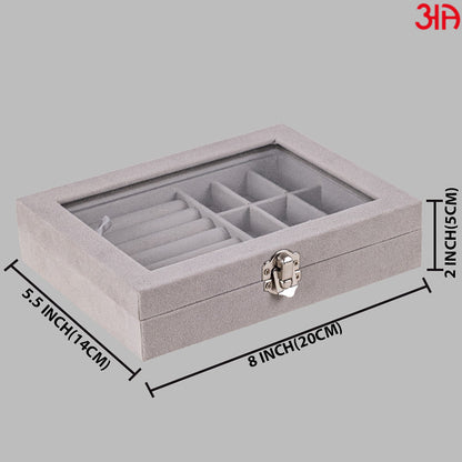 grey jewellery box large