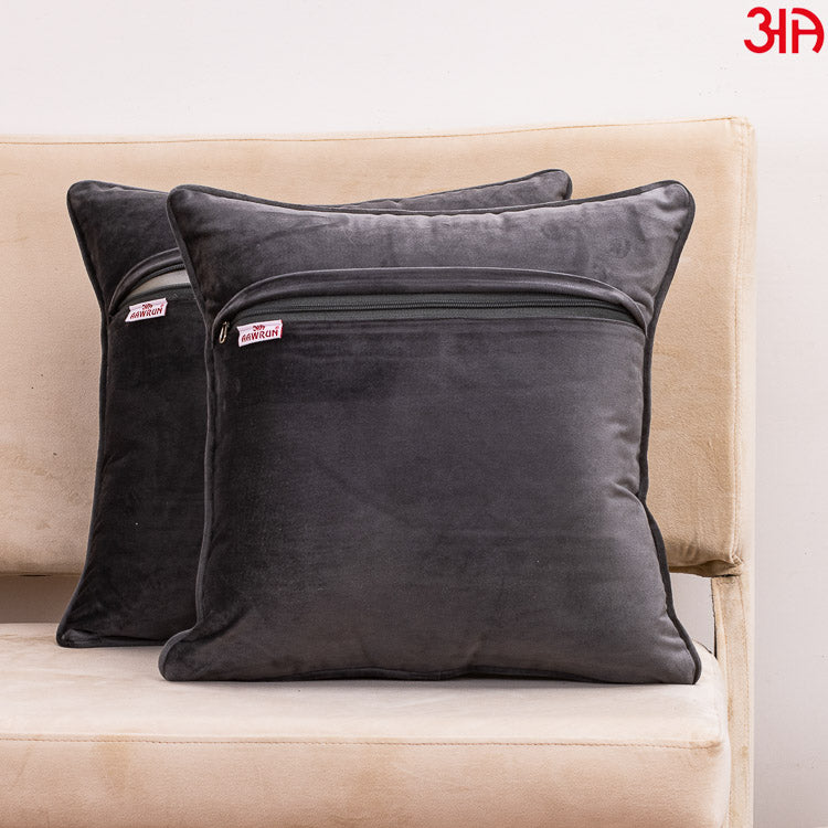 Deep Grey Soft Velvet cushion covers4