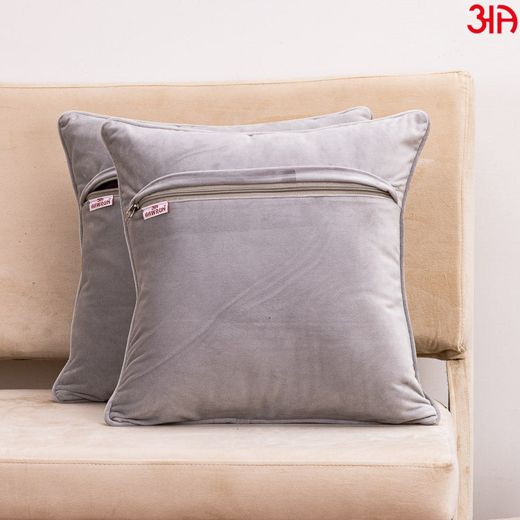 Grey Soft Velvet cushion covers4