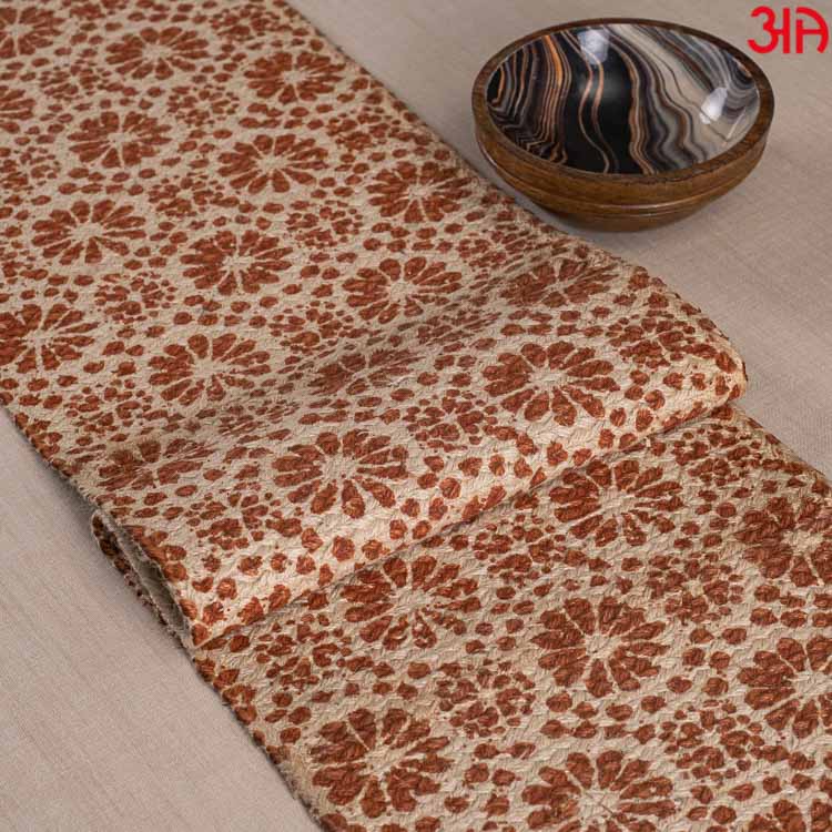 jute floral rust table runner3