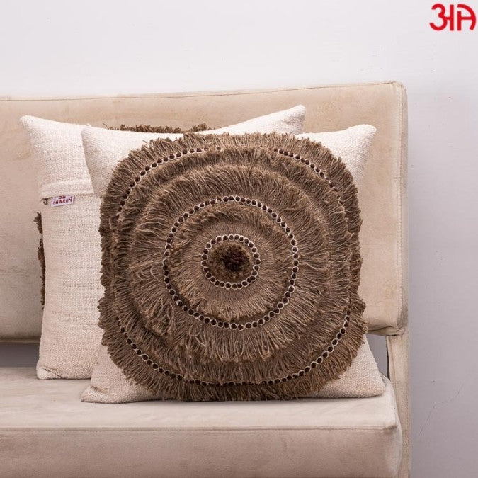 jute spiral handwork cushion cover2