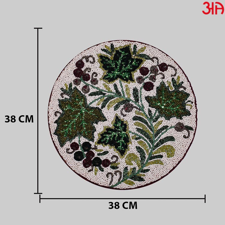 leaf design round table mat4