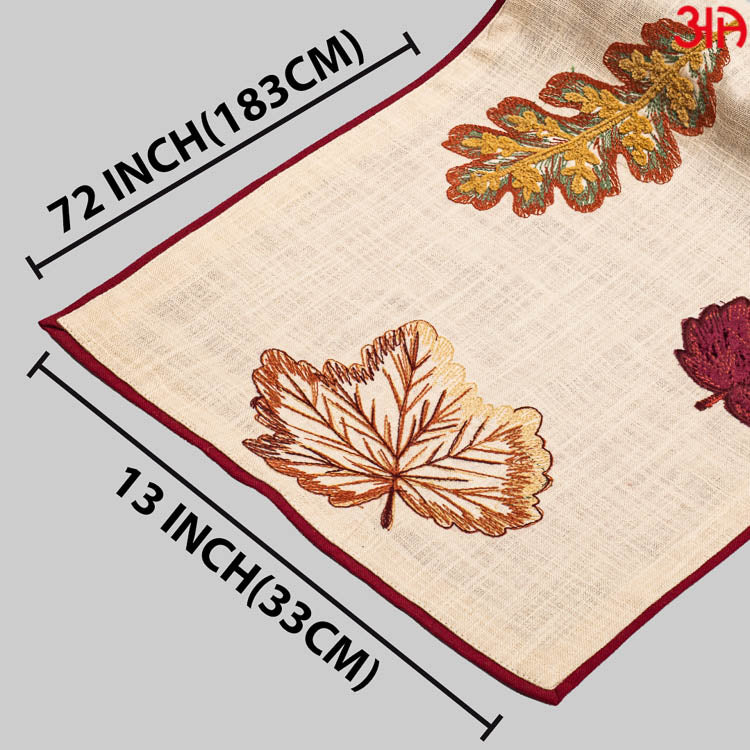 leaf embellished table runner4